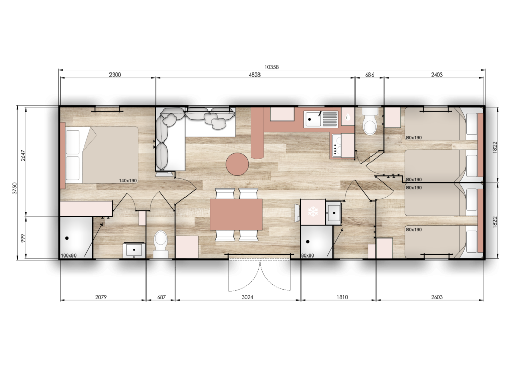 Mobil Home en vente Neuf TRIGANO Nest Life 40.3 – 2026 – 3 chambres – 40m² – Ferrières-en-Gâtinais